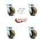 Service Caster 5 Inch High Temp Phenolic Swivel Caster Set with Roller Bearing and Swivel Lock SCC-30CS520-PHRHT-BSL-4 - alternate 2